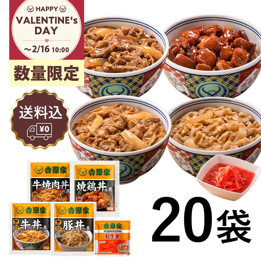 吉野家 大人気増量5品20袋セット