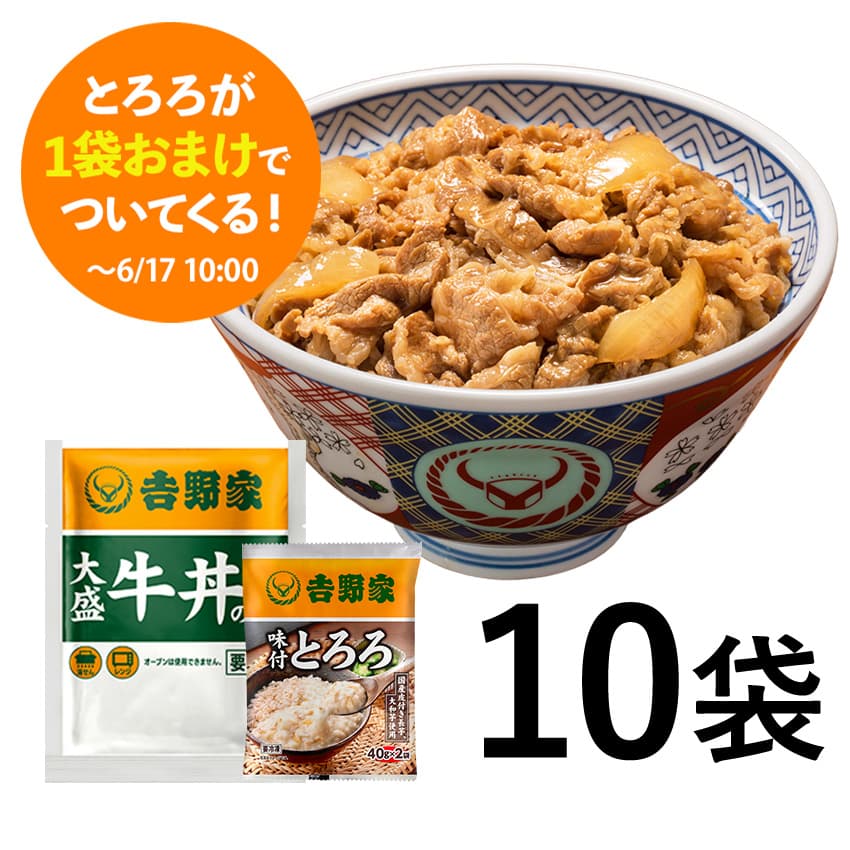 大盛牛丼の具 10袋【冷凍】T