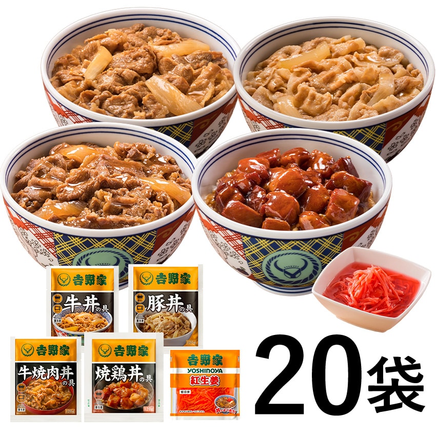 吉野家 大人気増量5品20袋セット