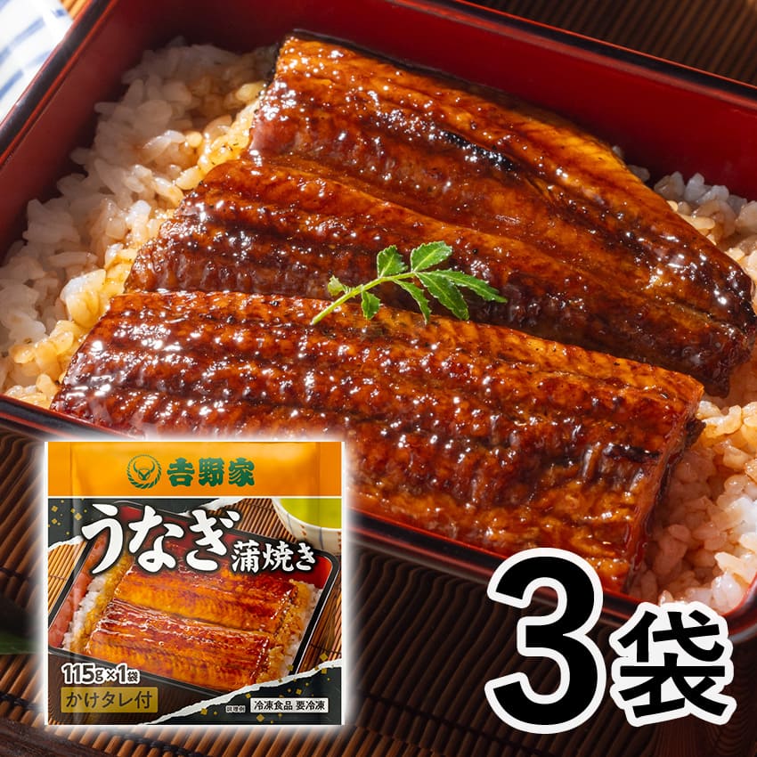 うなぎ蒲焼3袋セット【冷凍】