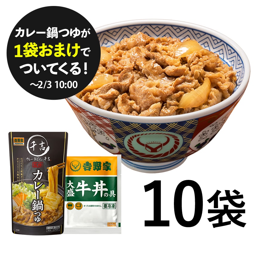 大盛牛丼の具 10袋【冷凍】C