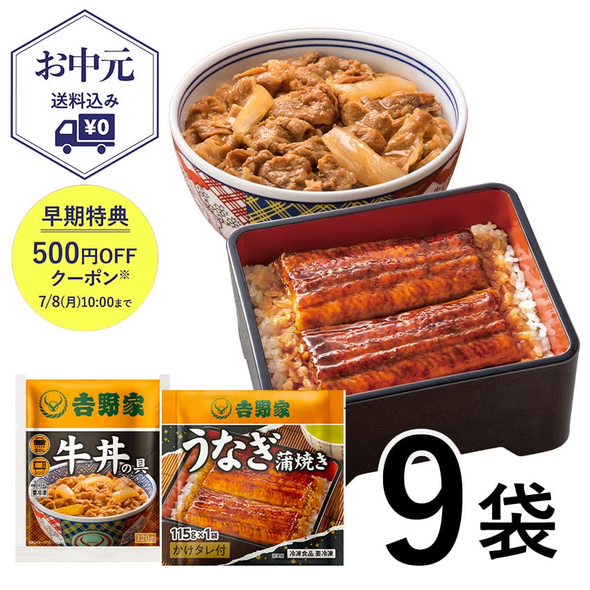 牛丼の具6袋＆うなぎ蒲焼3袋セット【冷凍】