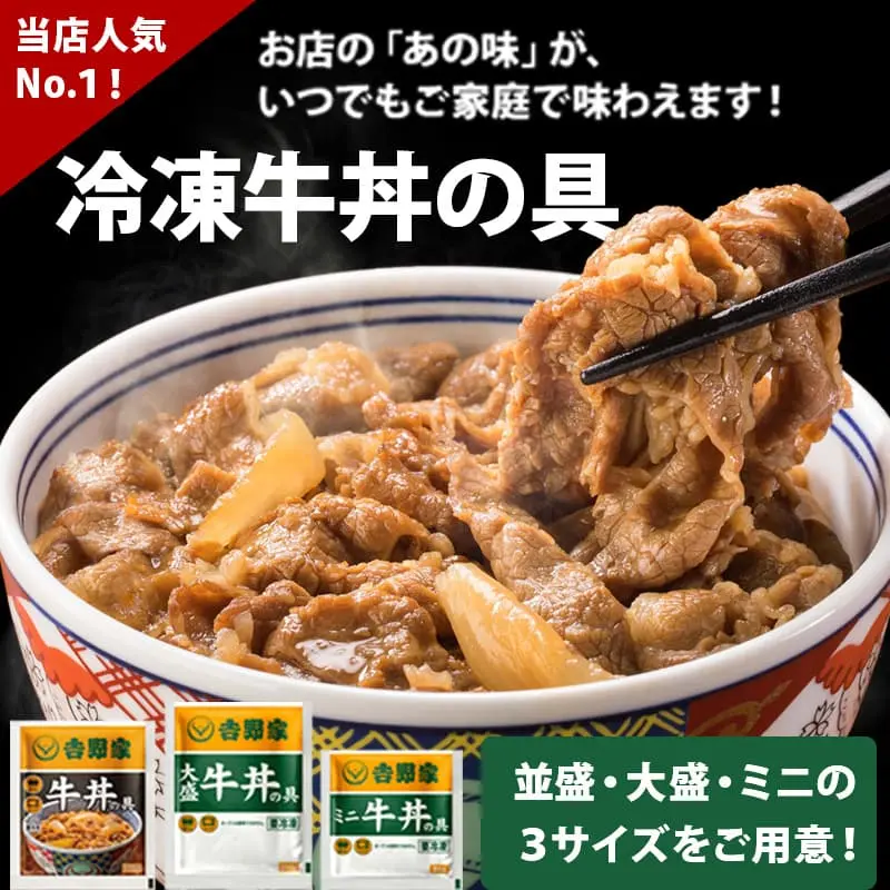 【一番人気】定番の冷凍牛丼